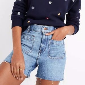 Madewell High-Rise Denim Shorts in Beasley Wash